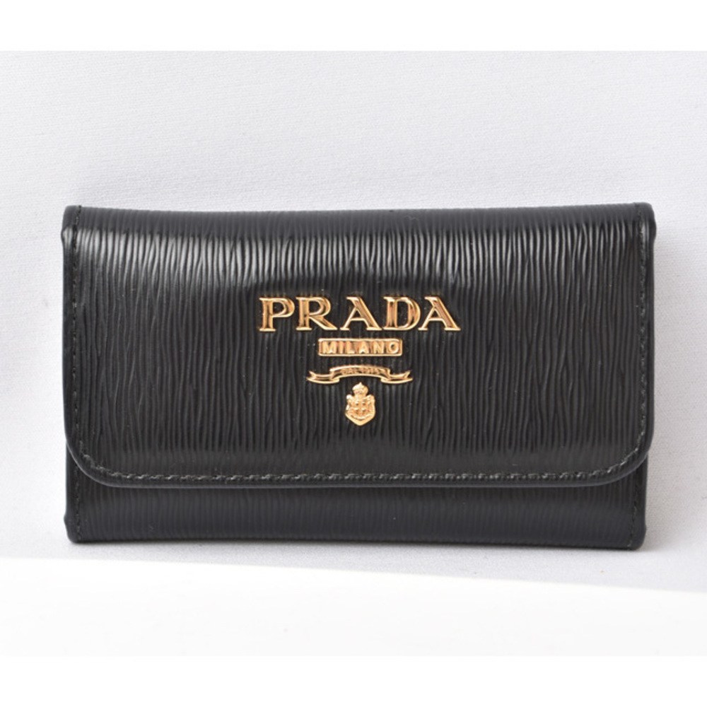 Prada Key Case 6-Row Vitello Move Black - image 1
